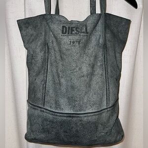 Diesel vintage  For Successful Living, distressed lamskin leather tote. Dust bag